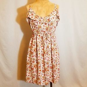 TORRID PAISLEY PRINT RUFFLE ELASTIC DRAWSTRING WAIST SUN SUMMER DRESS PLUS SIZE